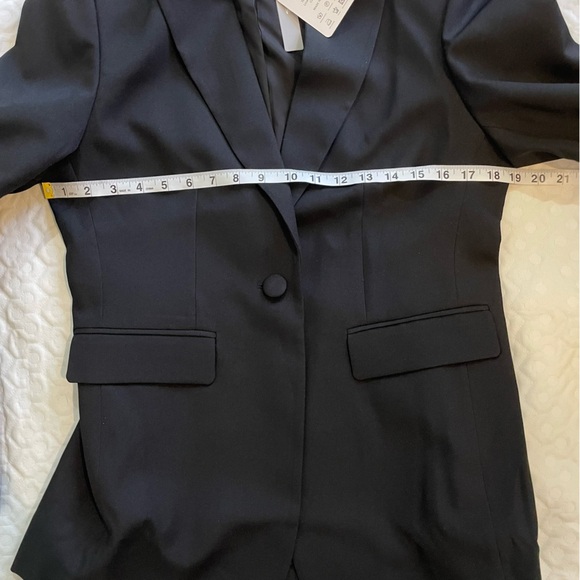 NWT Saovere Black Blazer Single Button Women’s Polyester Formal Medium Business - Picture 8 of 10